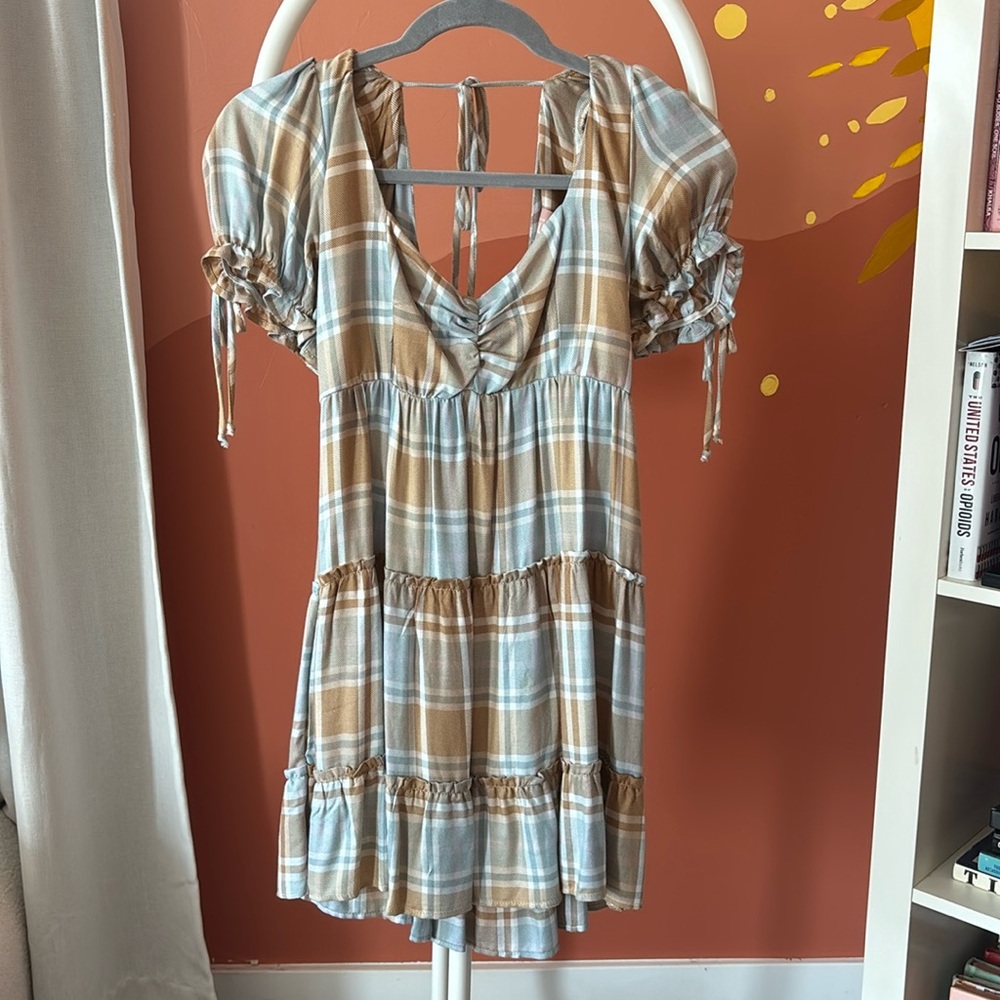 Show Me Your Mumu tie back mini dress size small